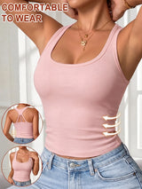 Halter Backless Tank Top with Bra Pads