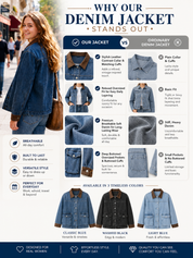 Oversized Denim Jean Jacket with Pockets