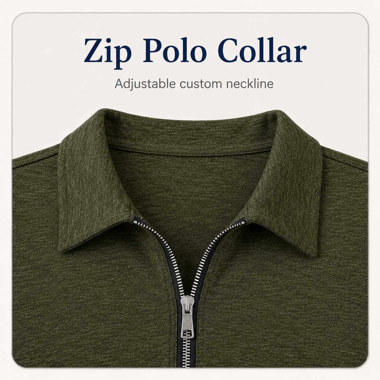 Zip Polo Collar