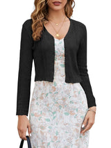 3/4 Sleeve Cropped Bolero Shrug Cardigan