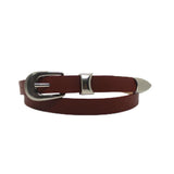 Y2K Black Oval D Ring Star Silver Buckle Belt