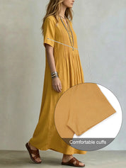 Women's Loose Casual V-Neck Dress