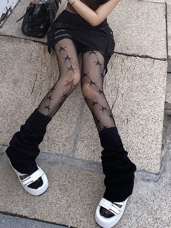 Star Pattern Fishnet Tights