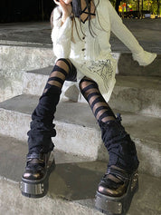 Bandage Detail Mesh Tights
