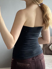 Vintage Totem Print Bandeau Top