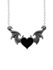 Devil Wing Heart Pendant Necklace