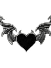 Devil Wing Heart Pendant Necklace