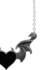 Devil Wing Heart Pendant Necklace