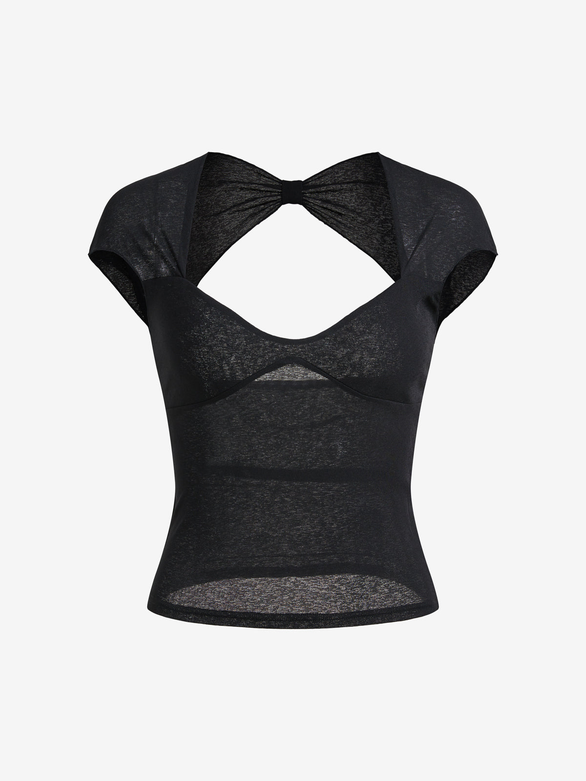 Back Cutout Black Crop Top