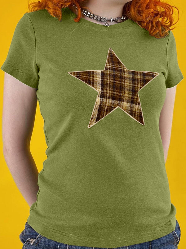 Checkered Star Short Sleeve Tee