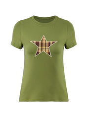 Checkered Star Short Sleeve Tee