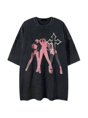 Men's Vintage Figure Cross Short Sleeve Tee