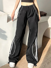 Piping Side Stripe Baggy Sweatpants