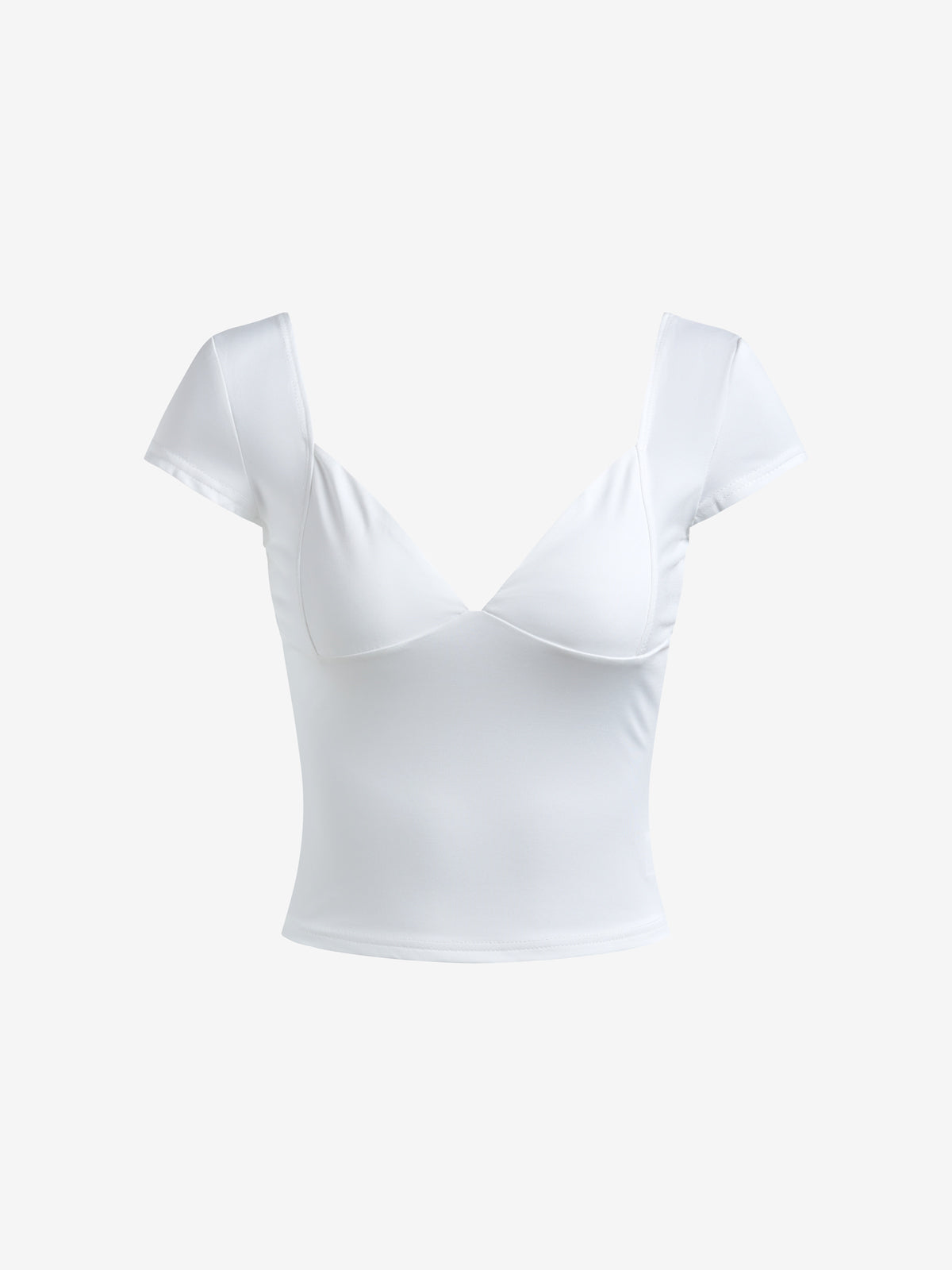 Plunge Neck Backless Crop Top
