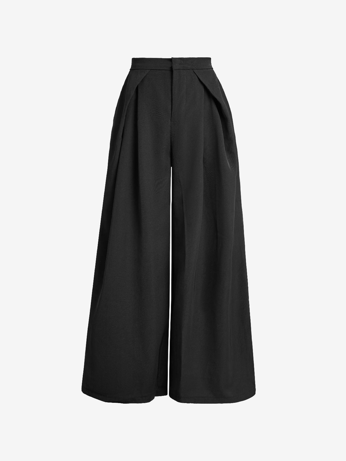 Pleated Baggy Black Tailored Pants
