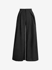 Pleated Baggy Black Tailored Pants