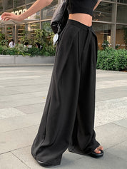 Pleated Baggy Black Tailored Pants