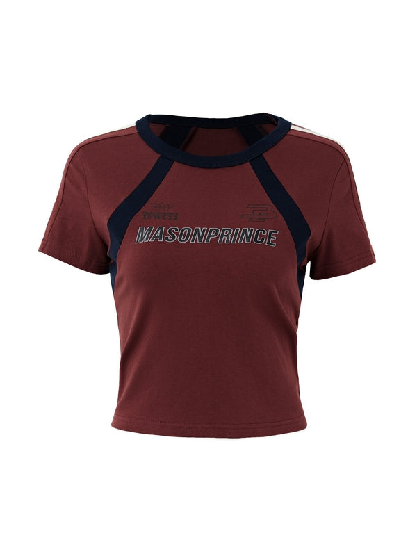 Patchwork Stripe Logo Short Sleeve Tee