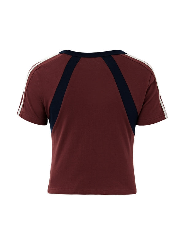 Patchwork Stripe Logo Short Sleeve Tee