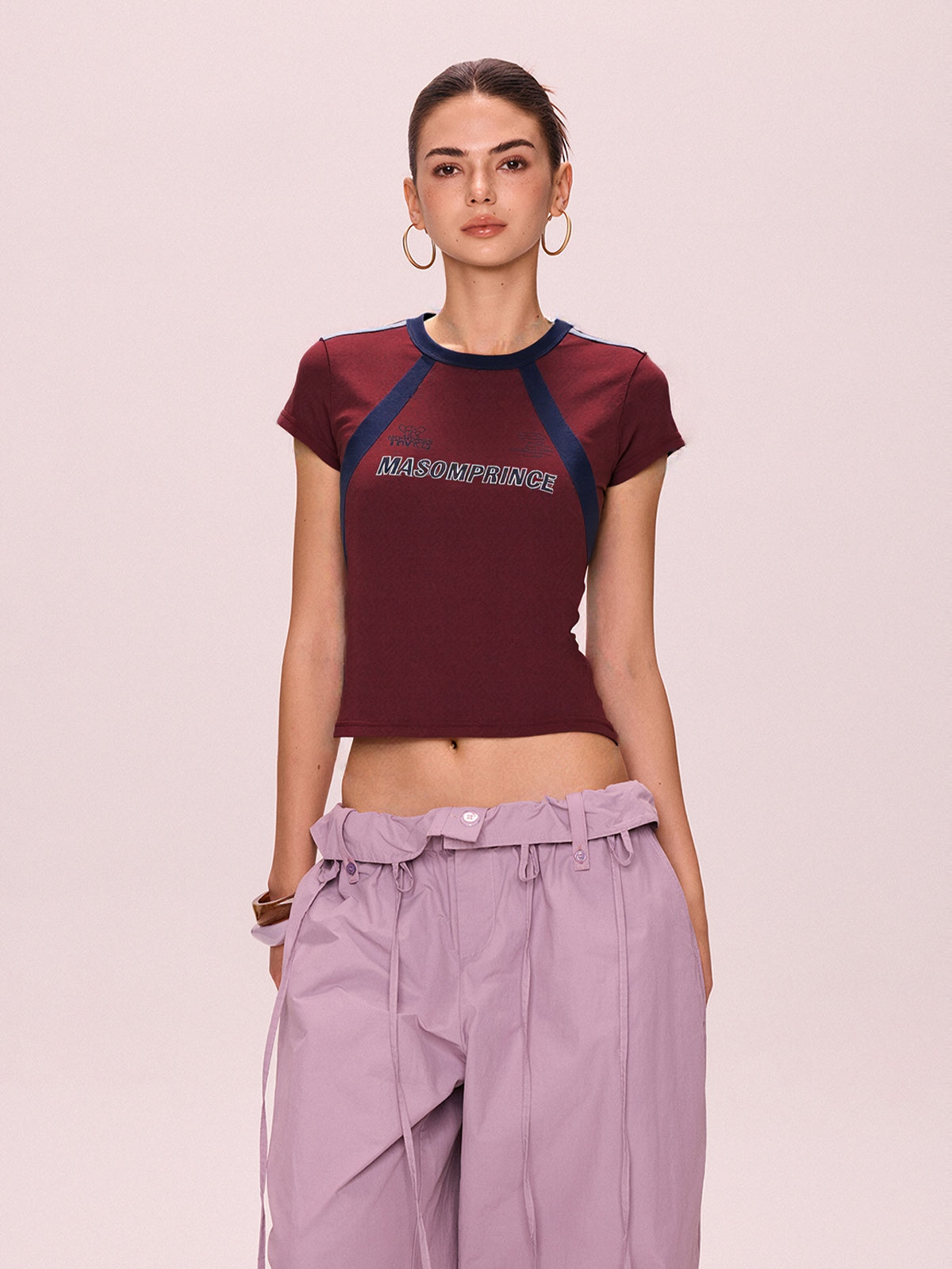 Patchwork Stripe Logo Short Sleeve Tee