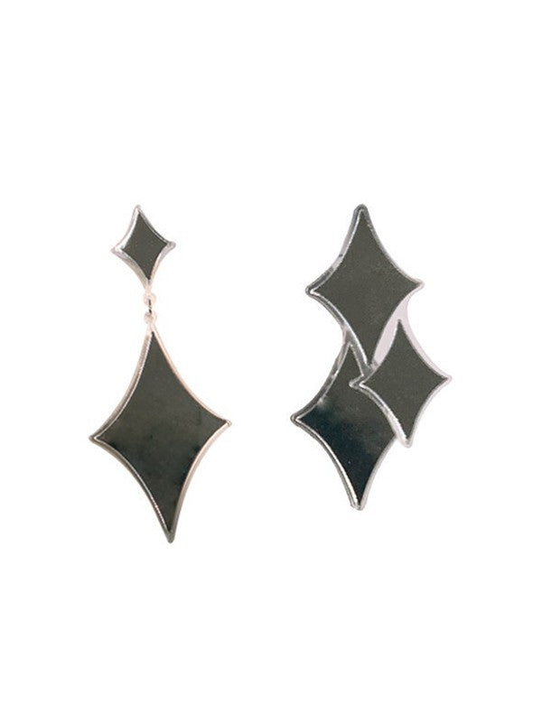 Geometric Charm Drop Earrings
