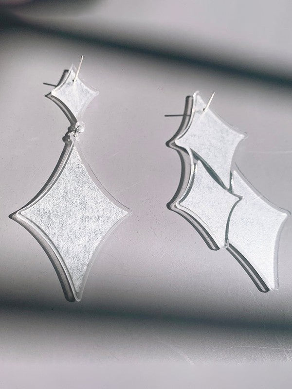 Geometric Charm Drop Earrings
