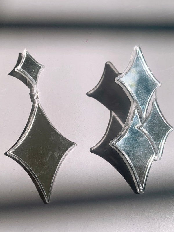 Geometric Charm Drop Earrings