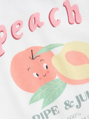 Cropped Juicy Peach Ringer Tee