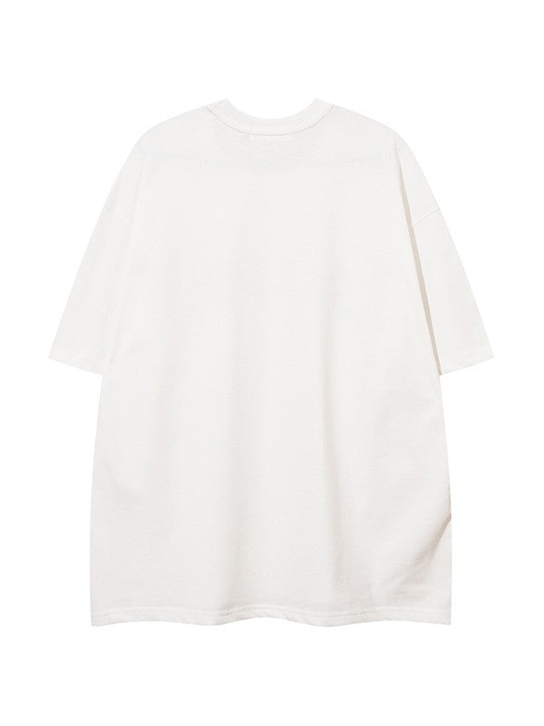 Men's Rhinestone Letter Short Sleeve Tee