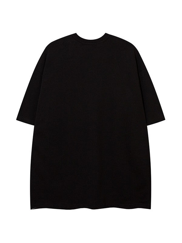 Men's Rhinestone Letter Short Sleeve Tee