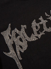 Men's Rhinestone Letter Short Sleeve Tee