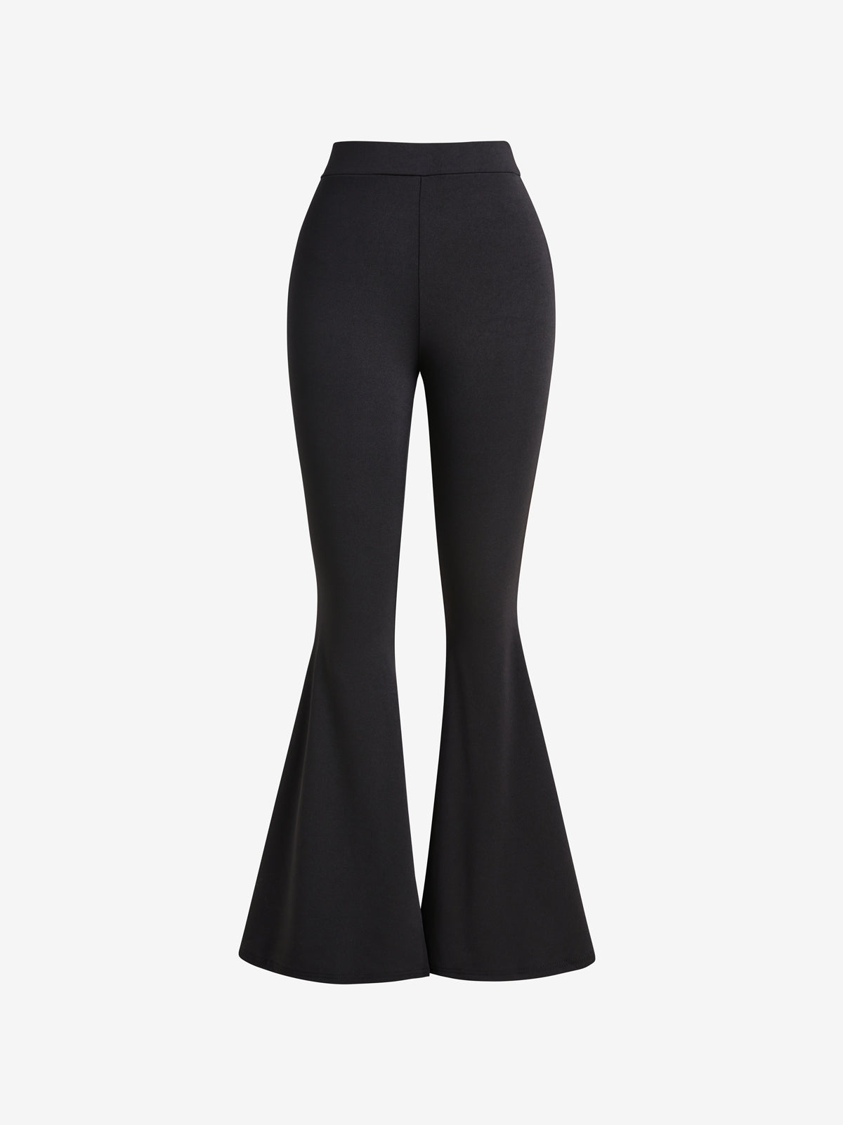 Black Stretch Flare Leg Pants