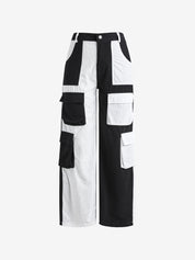 Patchwork Corduroy Cargo Pants