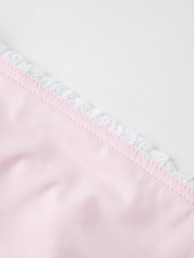 Contrast Lace Bandeau Crop Top