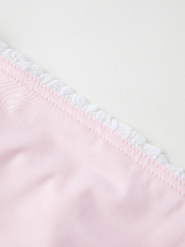 Contrast Lace Bandeau Crop Top