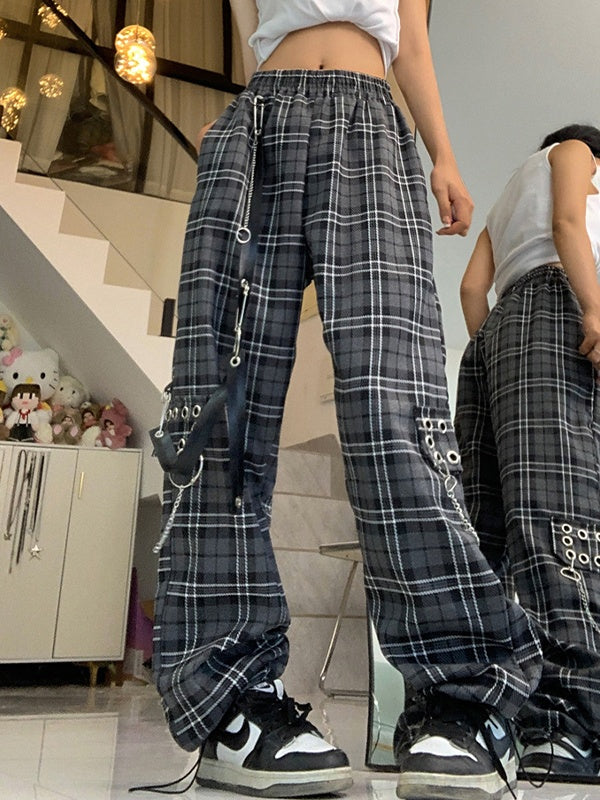 Vintage Check Cargo Pants