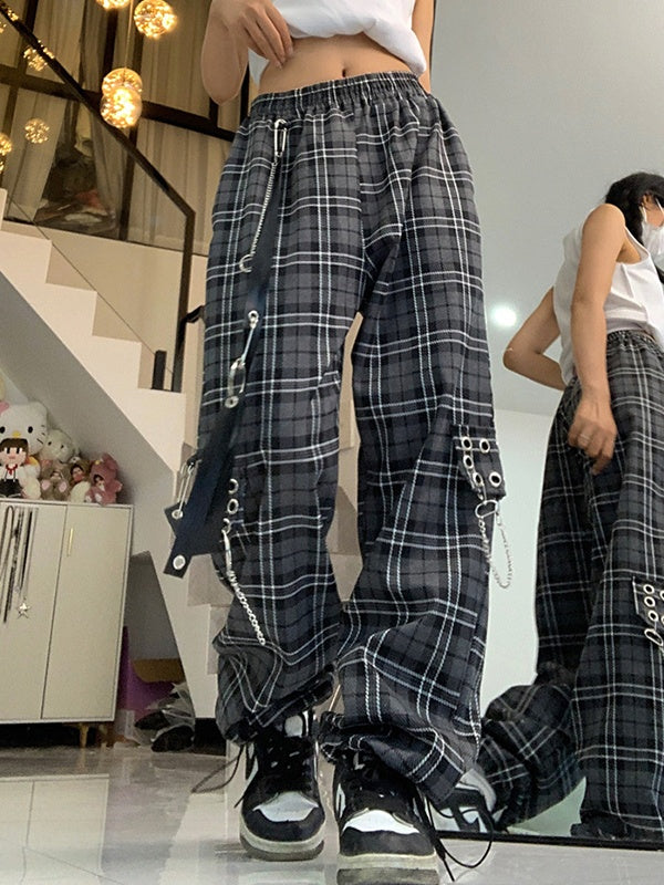 Vintage Check Cargo Pants