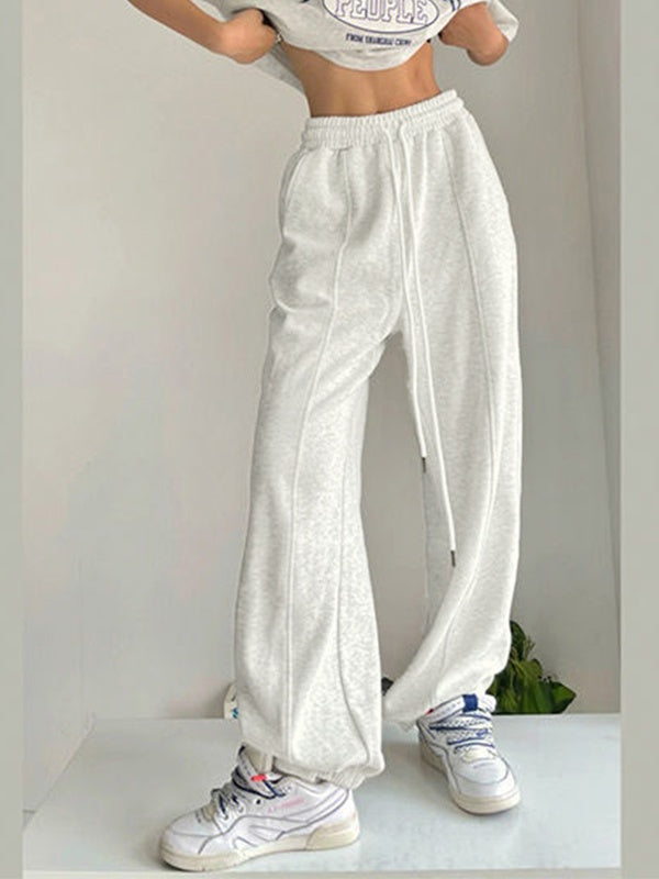 Street Solid Color Sweatpants