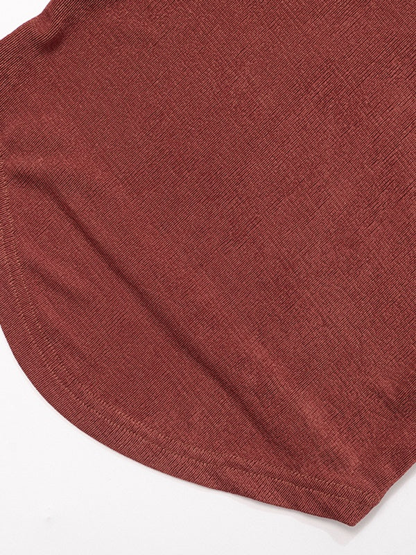 Solid Color Round Neck Short Sleeve Tee