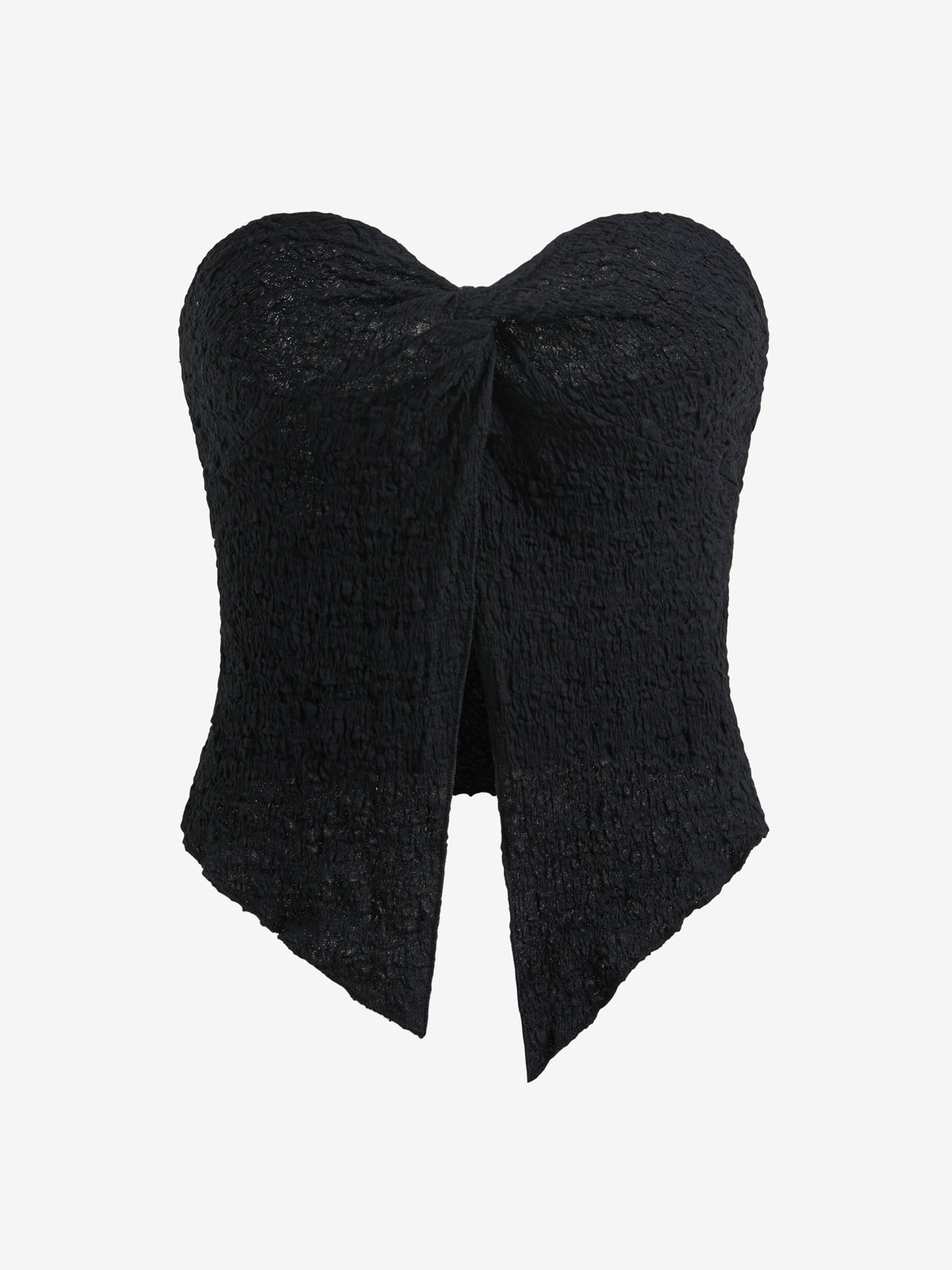 Pleated Halter Bandeau Top