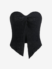 Pleated Halter Bandeau Top