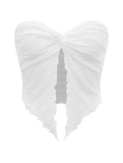 Pleated Halter Bandeau Top