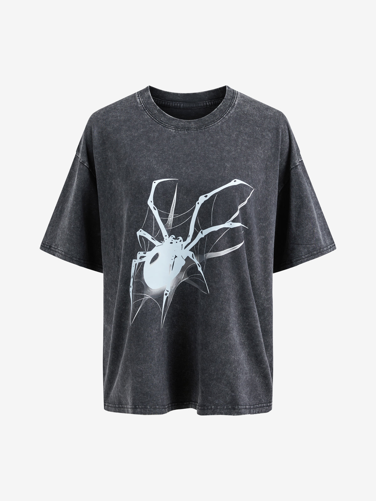 Street Spider Print Oversized Short Sleeve Tee