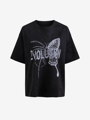 Men's Butterfly Print Short Sleeve Tee
