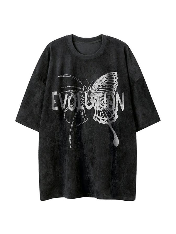 Men's Butterfly Print Short Sleeve Tee