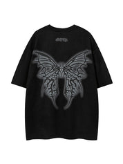 Men's Street Butterfly Print Short Sleeve Tee