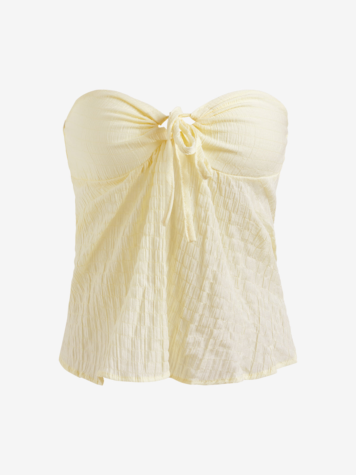 Solid Color Strap Bandeau Top