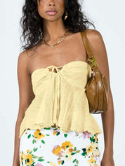 Solid Color Strap Bandeau Top