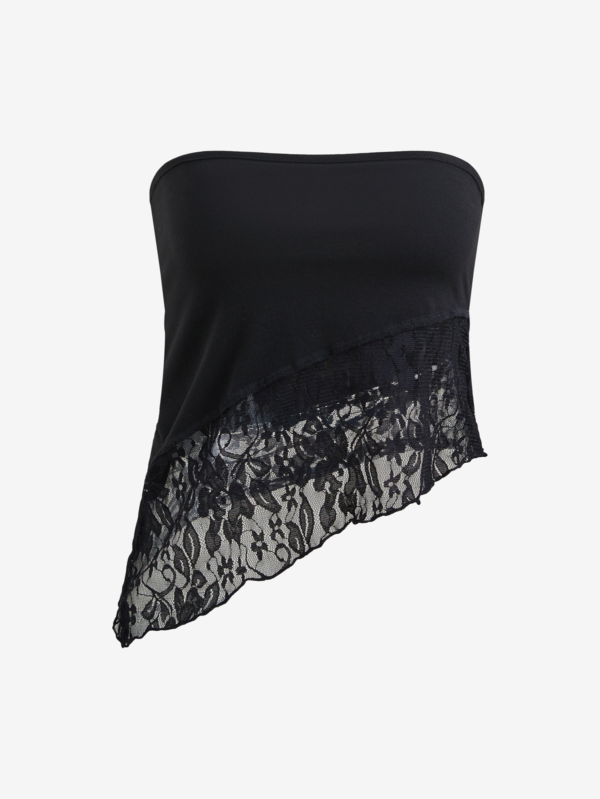 Stitching Lace Bandeau Top