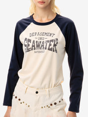 Raglan Print Oversized Long Sleeve Tee